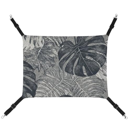 JKLQWH Katzenhängematte, mit Monstera-Blättern, bedruckt, waschbar, weich, für den Außenbereich, Haustier-Hängematte, Bett, verstellbar, mit verstellbaren Riemen und Metallhaken, für Katzen, kleine JKLQWH Katzenhängematte, mit Monstera-Blättern, bedruckt, waschbar, weich, für den Außenbereich, Haustier-Hängematte, Bett, verstellbar, mit verstellbaren Riemen und Metallhaken, für Katzen, kleine von JKLQWH