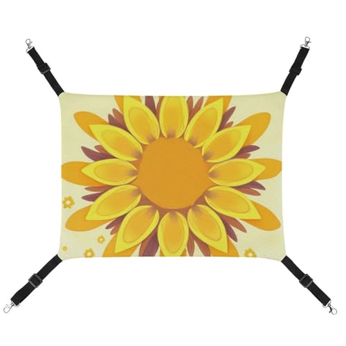 JKLQWH Katzenhängematte, mit Sonnenblumen-Druck, waschbar, weich, für den Außenbereich, Haustier-Hängematte, Bett, verstellbar, mit verstellbaren Riemen und Metallhaken, für Katzen, kleine Hunde, JKLQWH Katzenhängematte, mit Sonnenblumen-Druck, waschbar, weich, für den Außenbereich, Haustier-Hängematte, Bett, verstellbar, mit verstellbaren Riemen und Metallhaken, für Katzen, kleine Hunde, von JKLQWH