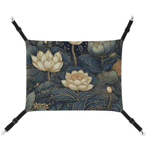 JKLQWH Katzenhängematte, mit aufwendigen Blumen bedruckt, waschbar, weich, für den Außenbereich, Haustier-Hängematte, Bett, verstellbar, mit verstellbaren Riemen und Metallhaken, für Katzen, kleine JKLQWH Katzenhängematte, mit aufwendigen Blumen bedruckt, waschbar, weich, für den Außenbereich, Haustier-Hängematte, Bett, verstellbar, mit verstellbaren Riemen und Metallhaken, für Katzen, kleine von JKLQWH