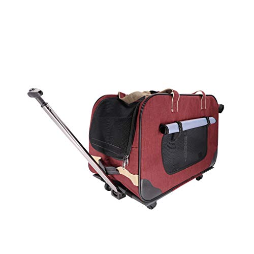 JKSVTF Doppelter Hunde-Kinderwagen für Haustiere, Rollwagen, Haustier-Tragetrolley mit Rad für Haustiere, Katzen, Hunde, Haustier-Reise-Kinderwagen (A) von JKSVTF