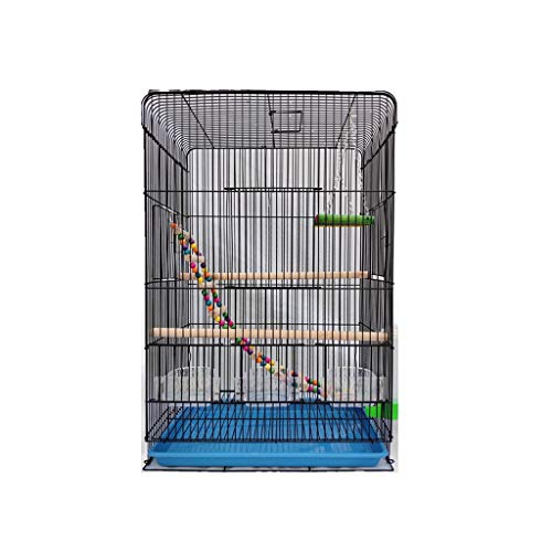 JKSVTF Massiver Vogelkäfig, großer Vogelkäfig für Wellensittiche, Finken, Lovebird, tragbar, große Vögel, Reisekäfig, Haustierhaus, 60 cm, mit Leiter, Hängespielzeug für Lovebirds Finken, Papageien JKSVTF Massiver Vogelkäfig, großer Vogelkäfig für Wellensittiche, Finken, Lovebird, tragbar, große Vögel, Reisekäfig, Haustierhaus, 60 cm, mit Leiter, Hängespielzeug für Lovebirds Finken, Papageien von JKSVTF