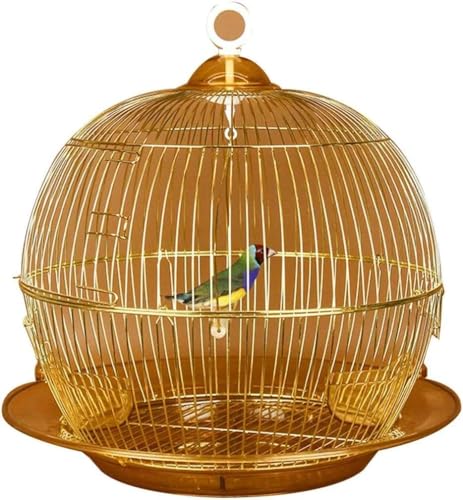 JKSVTF Professioneller Vogelkäfig Haustierbedarf Vogelträger Gartendekoration Vogelkäfige Heimdekoration, erschwinglicher Retro-goldener Vogelkäfig, elegante Dekoration, Papageienkäfig, Taubenperle von JKSVTF