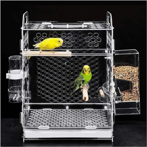 JKSVTF Professioneller Vogelkäfig Haustierbedarf Vogeltrage Gartendekoration Vogelhäuser Acryl Vogelkäfig Papagei Reise Träger Käfig Vogelkäfig für Papageien Senegal Langschwanz Papagei Kleine von JKSVTF