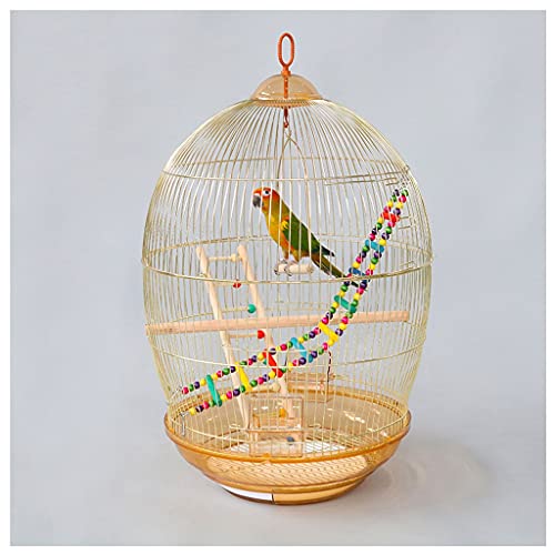 Massiver Vogelkäfig Runder Papageienkäfig Galvanik Golden Papagei Vogelkäfig für den Haushalt Großer tragbarer Vogelkäfig mit Vogelspielzeug für Nymphensittiche Kanarienvogel Liebesvogel für Lovebirds Massiver Vogelkäfig Runder Papageienkäfig Galvanik Golden Papagei Vogelkäfig für den Haushalt Großer tragbarer Vogelkäfig mit Vogelspielzeug für Nymphensittiche Kanarienvogel Liebesvogel für Lovebirds von JKSVTF