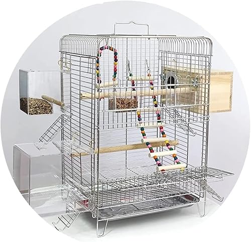 Professioneller Vogelkäfig Haustierbedarf Vogelträger Gartendekoration Käfige Edelstahl Vogel Heimzucht Rest Vogel Senden Sie alles Zubehör, Zuchtbox Papagei für Wellensittiche/Lovebirds/Sittiche von JKSVTF