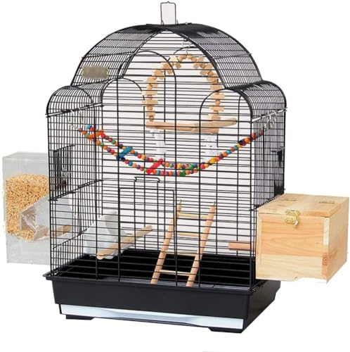 Professioneller Vogelkäfig Haustierbedarf Vogelträger Gartendekoration Vogelkäfige für Sittiche, Sittichkäfig Abdeckung Haushalt Vogelkäfig, kleiner Eisenkäfig für Papageien, Taubenperle von JKSVTF