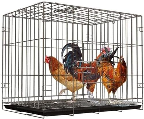 Profi Hühner Entenkäfig Kaninchenstall Geflügel Lebensraum Hühnerkäfig Extra Großer Zuchtkäfig Haushalt Haushalt Hühnerstall Geeignet für Hühner, Enten, Gänse und Hunde W/Tablett Mobile Pulle von JKSVTF