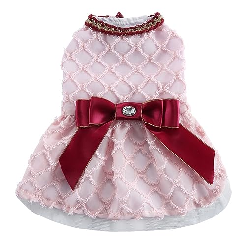 Hundekleid, kleine Hunde, Mädchen, Spitze, Tüll, Tutu, Prinzessinnenrock, Welpen-Partykleid for Weihnachten, Hochzeit, Geburtstagsfeier(E,S) von JKUHA