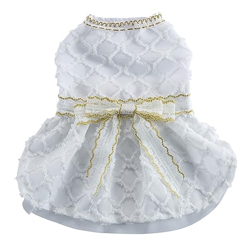 Hundekleid, kleine Hunde, Mädchen, Spitze, Tüll, Tutu, Prinzessinnenrock, Welpen-Partykleid for Weihnachten, Hochzeit, Geburtstagsfeier(F,L) von JKUHA