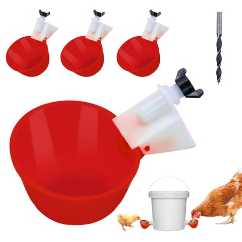5 Stücke Hühnertränke Automatische Geflügeltränke Hühnerwasserspender Hühnerwassernapf Geflügel Wasser Trinkspender Becher für Hühner, geeignet für Hühnchen, Ente,Taube 5 Stücke Hühnertränke Automatische Geflügeltränke Hühnerwasserspender Hühnerwassernapf Geflügel Wasser Trinkspender Becher für Hühner, geeignet für Hühnchen, Ente,Taube von JLNGTHONG