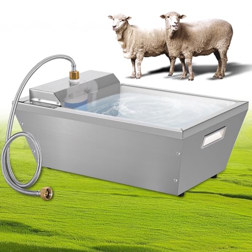 Automatischer Pferde-Wassertrog für Nutztiere, Metall, große Kapazität, Tier-Trinkwasser mit Schwimmerventil, selbstfüllende Nutztierbewässerung, für Pferde, Ziegen, Hund, 1,9 l von JLUHYANN