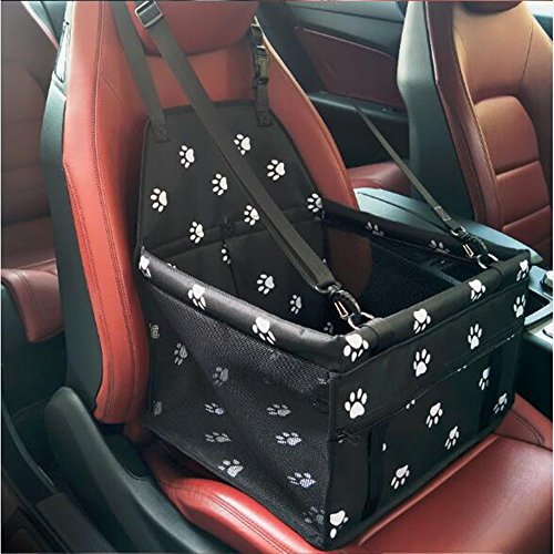 JMAHM Hunde Auto Seat Faltbare Pet Safety Car Seat Bag für Sauber (Schwarz-weißes Muster) von JMAHM