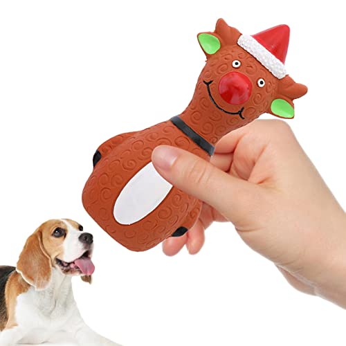 JMEDIC Quietschendes Hundespielzeug für Hunde, Quietschendes Hundespielzeug für aggressive Kauer | Zahnbürste für Welpen für saubere Zähne, interaktives Spielzeug aus Gummi von JMEDIC