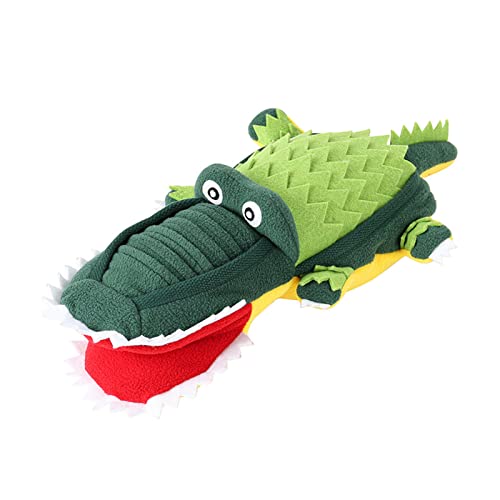 JMEDIC Schnüffelspielzeug – Kissen in Form eines Krokodils für Haustiere | interaktives Fütterungsspiel, Gerüche und Bisse, Zubehör für Haustiere von JMEDIC