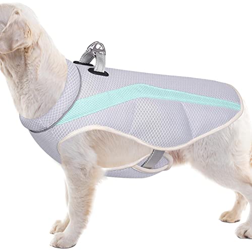 Kühlweste für Haustiere | Kühlende Jacke für Haustiere | Atmungsaktive ärmellose Sommer Haustier Kühljacke mit Jmedic von JMEDIC
