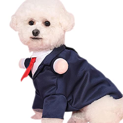 Smoking Anzug für Hunde - Elegantes Kleid Fliege Kostüm Hundekleidung | Welpen Hemd für Halloween Geburtstag Hochzeit Jmedic von JMEDIC