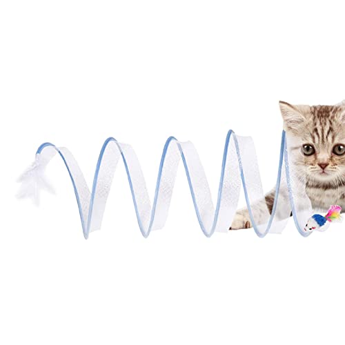 Tunnel für Katzen – faltbares Spielzeug für Haustiere mit Katzentunnel – Katzentunnel-Federspielzeug, Labyrinth von Katzentunnel, Katzentunnel, Federspielzeug Jmedic von JMEDIC