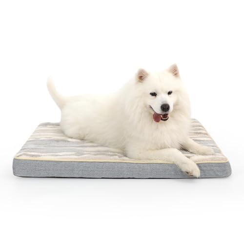 JEMA Hundebett für große Hunde, orthopädisches Hundebett mit abnehmbarem Bezug, Eierkisten-Schaumstoff-Haustierbett, Hundebett, mittelgroße Hunde JEMA Hundebett für große Hunde, orthopädisches Hundebett mit abnehmbarem Bezug, Eierkisten-Schaumstoff-Haustierbett, Hundebett, mittelgroße Hunde von JMHUND