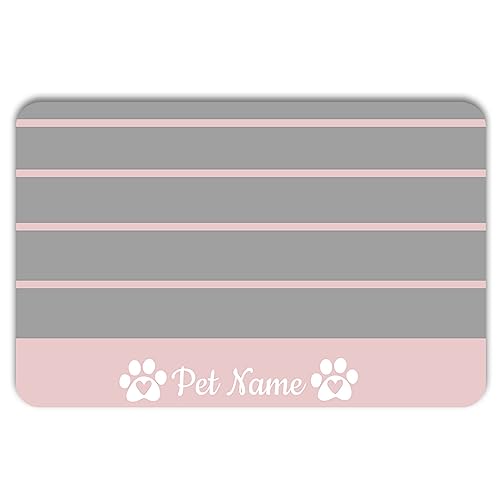 JMIPET Personalisierte Hunde- Und Katzenfuttermatte Aus,Hundenapf-Matte Für Futter Und Wasser, Individuelle Haustier-Hundefuttermatten Für Böden, rutschfest An Der Unterseite (A6) von JMIPET