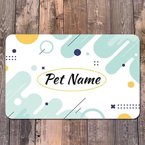 JMIPET Personalization Dog Cat Food Mat PU Material Dog Bowl Mat Custom Name Dog Mat for Food Water Pet Food Mat Waterproof Oil-Proof and Non-Slip Bottom (B1) von JMIPET