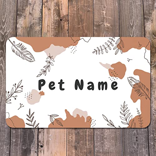 JMIPET Personalization Dog Cat Food Mat PU Material Dog Bowl Mat Custom Name Dog Mat for Food Water Pet Food Mat Waterproof Oil-Proof and Non-Slip Bottom (B2) von JMIPET