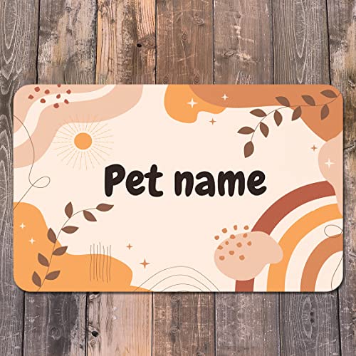 JMIPET Personalization Dog Cat Food Mat PU Material Dog Bowl Mat Custom Name Dog Mat for Food Water Pet Food Mat Waterproof Oil-Proof and Non-Slip Bottom (B5) von JMIPET