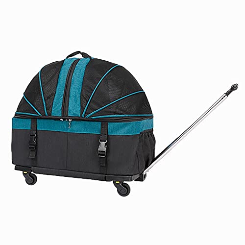 JMOZHCD 3-in-1-Transportbox für Haustiere, faltbar, atmungsaktiv, für kleine und mittelgroße Hunde und Katzen bis zu 18 kg (Grey) von JMOZHCD