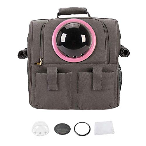 JMOZHCD Haustier-Raumkapsel, Haustierkäfig, Hund, Katze, Reisetasche für Katzen und Welpen, tragbare Haustiertasche, Rucksack, Raumkapsel-Einkaufstasche, Rucksack (Pink Package A) von JMOZHCD