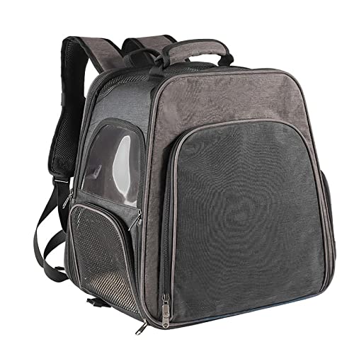 JMOZHCD Haustier-Rucksack, Hunderucksack für kleine Hunde und Katzen, belüftetes Design, atmungsaktiver Hunderucksack, Katzentasche für Wandern und Camping (Grey) von JMOZHCD