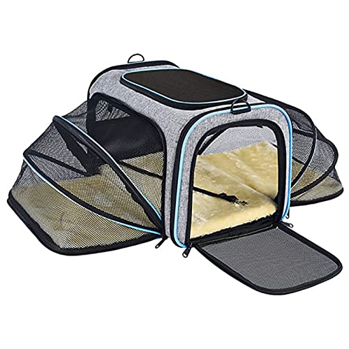 JMOZHCD Haustiertasche, 2 Seiten erweiterbar, großer Reiserucksack für Katzen, transparente Hartschalentasche, verstellbar, für Hunde, Katzen, Reisen, Wandern (C) von JMOZHCD