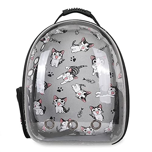 JMOZHCD Haustiertasche, Raumkapsel, Katzenrucksack, transparentes Hartschalen-Pod-Kissen, verstellbare Schultergurte, geeignet zum Wandern (A) von JMOZHCD