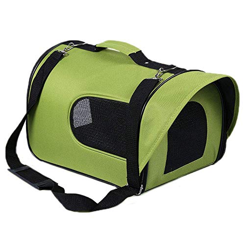JMOZHCD Pet Space Capsule Haustiertasche, tragbar, faltbar, Handtasche, Netzgewebe, atmungsaktiv, geeignet für Hunde und Katzen, Reisen, tragbar, geeignet für den Außenbereich (Green Medium) von JMOZHCD