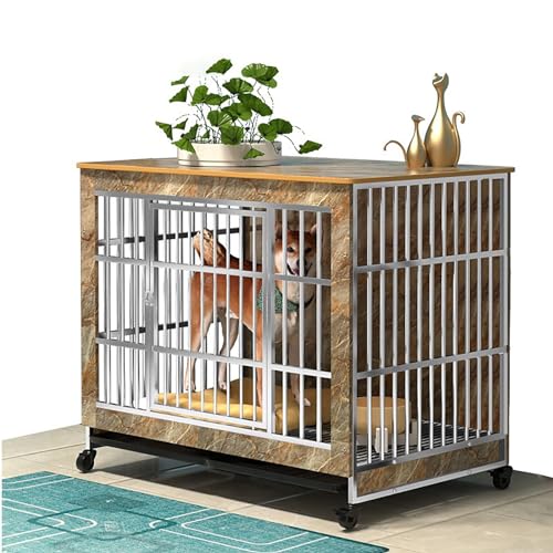 JMOZHCD Robuste Hundekäfig-Möbel, Dekoration, Haustierhaus, Beistelltisch für den Innenbereich, Hundekäfig, Bauernhaus, Beistelltisch, Haustierbox, Beistelltisch, Haustierhaus (2 114cm) von JMOZHCD
