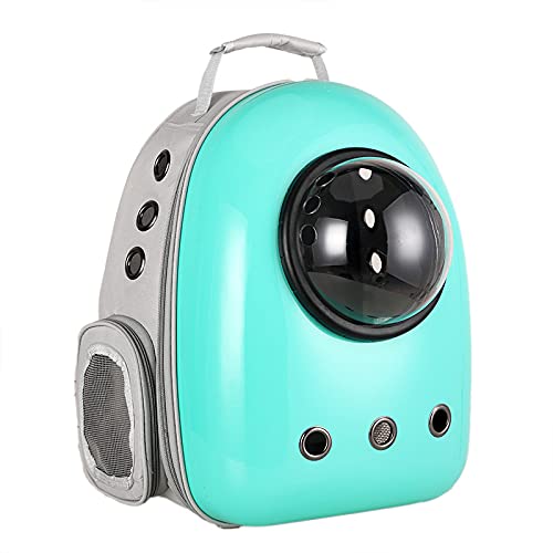 JMOZHCD Tragbare Katzentasche, Raumkapsel, Haustier-Rucksack, Katzen-Hunde-Rucksack, Welpen-Handtasche, geeignet für Outdoor-Reisen (Aqua Green) von JMOZHCD