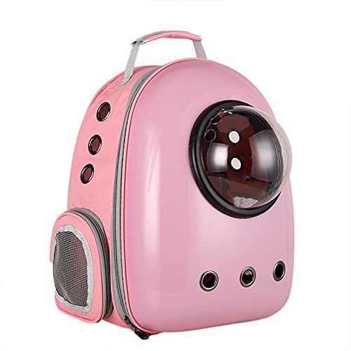 JMOZHCD Tragbare Katzentasche, Raumkapsel, Haustier-Rucksack, Katzen-Hunde-Rucksack, Welpen-Handtasche, geeignet für Outdoor-Reisen (Pink) von JMOZHCD