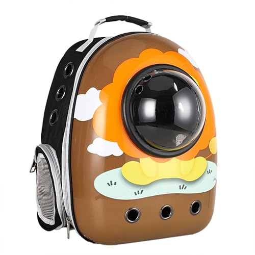 JMOZHCD Tragbare Katzentasche, Raumkapsel, Haustierrucksack, Katzen- und Hunderucksack, Haustierhandtasche, geeignet für Reisen im Freien (Lion) von JMOZHCD