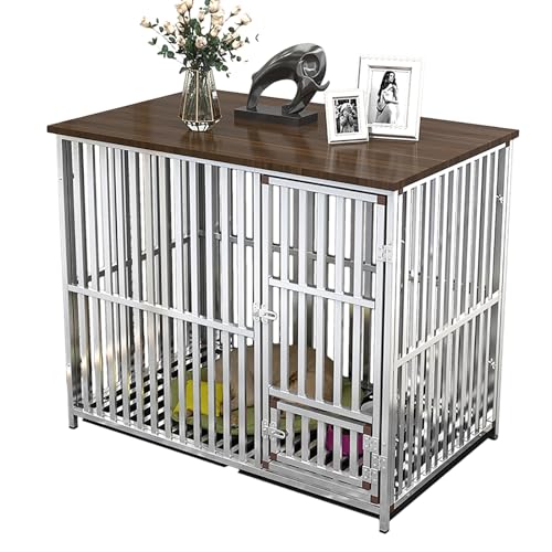 Rost am Kantentisch des Hundekäfigs, robuste Hundekäfigmöbel, 2-in-1-Möbelstil, Hundekäfig-Beistelltisch, Hundekäfig aus Holz Rost am Kantentisch des Hundekäfigs, robuste Hundekäfigmöbel, 2-in-1-Möbelstil, Hundekäfig-Beistelltisch, Hundekäfig aus Holz von JMOZHCD