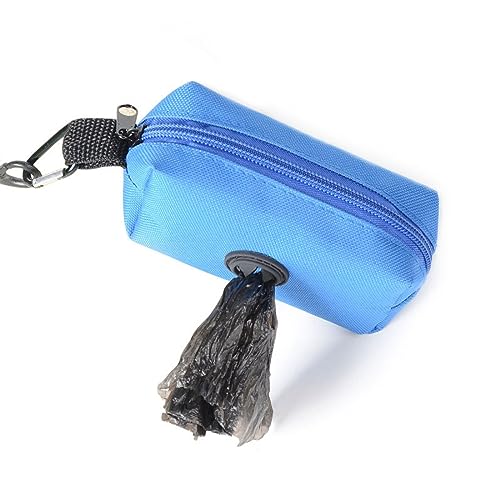 JOCXZI Poop Bag Dispenser for Dogs - Pack of 1 Dog Poop Bag Holder Dispenser, Suitable for All Dog Leads（Blau） von JOCXZI