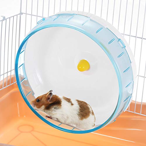 5,5-Zoll-Rad for kleine Haustiere, Meerschweinchen, Hamster, Laufsport, rundes Rad, Hamsterkäfig-Zubehör, Rennmaus-Übungsrad for Tierhaustierspielzeug /170 (Color : Blue) von JOEBO