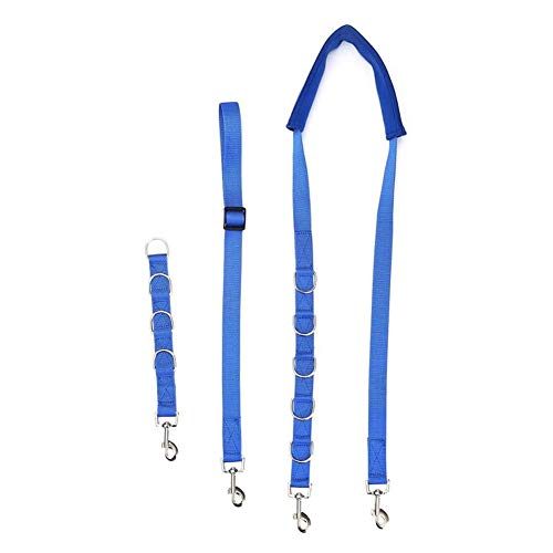 Haustier-Traktionsgürtel, verstellbares Hundeseil, Hunde-D-Ringe, Badeband, Pflege-Bauchgurt for kleine, mittelgroße Hunde, Katzen, Blau/93 (Color : Blue) von JOEBO