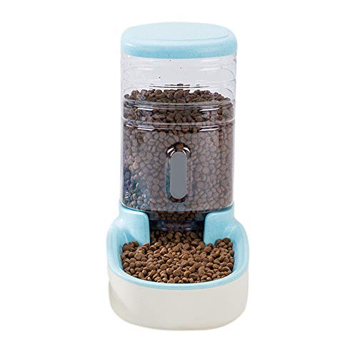 Welpen-Trinknapf, automatischer, auslaufsicherer Futter- und Wasserspender, Futterflasche for Hunde und Katzen, Heimtierbedarf / 509 (Color : Blue, Size : Food Feeder) von JOEBO