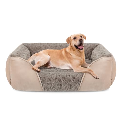 JOEJOY Hundebett Mittelgroße Hunde, Hundekorb Mittelgroße und Grosse Hunde, Hundebett Waschbar Flauschig, rutschfest Hundebetten Rosensamt Anti-Angst Hundebett, 76x61x23cm JOEJOY Hundebett Mittelgroße Hunde, Hundekorb Mittelgroße und Grosse Hunde, Hundebett Waschbar Flauschig, rutschfest Hundebetten Rosensamt Anti-Angst Hundebett, 76x61x23cm von JOEJOY