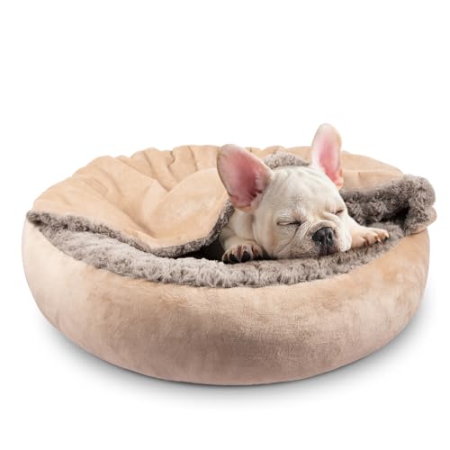 JOEJOY Hundebetten für kleine und mittelgroße Hunde, gemütliches Kuschelbett mit Decke, Donut-Form, rund, beruhigend, Anti-Angst, Höhlenbett, rutschfeste Unterseite und maschinenwaschbar, 66 cm JOEJOY Hundebetten für kleine und mittelgroße Hunde, gemütliches Kuschelbett mit Decke, Donut-Form, rund, beruhigend, Anti-Angst, Höhlenbett, rutschfeste Unterseite und maschinenwaschbar, 66 cm von JOEJOY