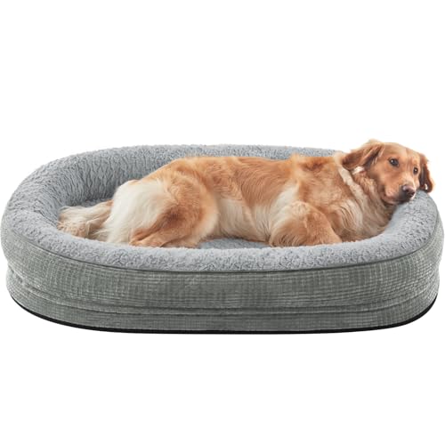JOEJOY Orthopädische Hundebetten für große Hunde, XL, Eierkiste, Memory-Schaum, Haustier-Couch-Bett mit Nackenrolle, wasserdichtes Futter, abnehmbarer, waschbarer Bezug und rutschfeste Unterseite JOEJOY Orthopädische Hundebetten für große Hunde, XL, Eierkiste, Memory-Schaum, Haustier-Couch-Bett mit Nackenrolle, wasserdichtes Futter, abnehmbarer, waschbarer Bezug und rutschfeste Unterseite von JOEJOY