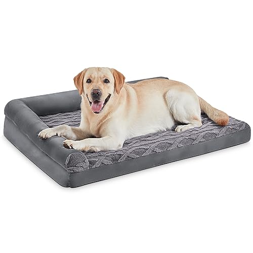 JOEJOY Orthopädisches Hundebett L Form hundematte- 112x81x15cm, Ergonomisches Hundematratze Hundecouch, Hundekissen Bezug abnehmbar und waschbar, Hundesofa für Grosse Mittelgroße Hunde JOEJOY Orthopädisches Hundebett L Form hundematte- 112x81x15cm, Ergonomisches Hundematratze Hundecouch, Hundekissen Bezug abnehmbar und waschbar, Hundesofa für Grosse Mittelgroße Hunde von JOEJOY