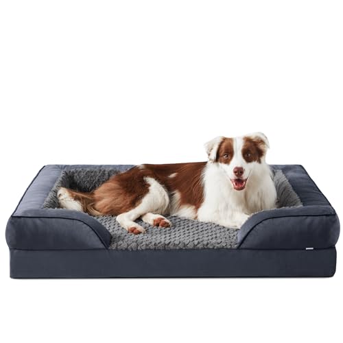 JOEJOY Großes Orthopädisches Hundebett, großes waschbares Katzenbett Hundekissen mit Wabenstruktur und abnehmbarem wasserdichte Fütterung Schaumstoff hundebett orthopädisch Grau JOEJOY Großes Orthopädisches Hundebett, großes waschbares Katzenbett Hundekissen mit Wabenstruktur und abnehmbarem wasserdichte Fütterung Schaumstoff hundebett orthopädisch Grau von JOEJOY