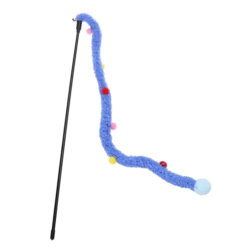 JOERBABU Katzenspielzeug mit Pompons, langes interaktives Stick-Spielzeug, Kätzchen-Draht, Jagd, lustige Haustier-Katzen-Trainingswerkzeuge JOERBABU Katzenspielzeug mit Pompons, langes interaktives Stick-Spielzeug, Kätzchen-Draht, Jagd, lustige Haustier-Katzen-Trainingswerkzeuge von JOERBABU