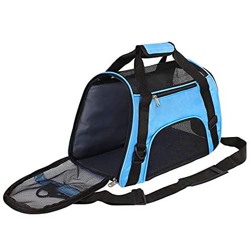 JOFUUM Katzen TräGer Weiche Haustier TräGer Tasche,Haustier TräGer für Katzen,Hunde HüNdchen Kompfort Tragbare Faltbare Haustier Tasche (Blau) von JOFUUM
