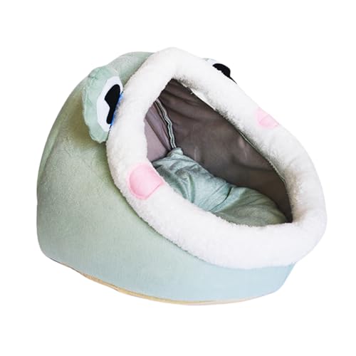 Johanna's Gateau Katzenbett Höhle, überdachtes Katzenbett mit abnehmbarem, waschbarem, gepolstertem Kissen, bequeme wärmende Katzenbetten für Indoor-Katzen, Grün Johanna's Gateau Katzenbett Höhle, überdachtes Katzenbett mit abnehmbarem, waschbarem, gepolstertem Kissen, bequeme wärmende Katzenbetten für Indoor-Katzen, Grün von JOHANNA'S GATEAU