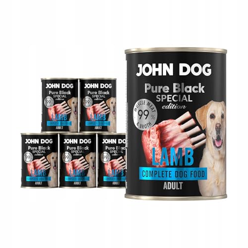 JOHN DOG Hundenassfutter Känguru - Premium Getreidefreies Hundefutter mit 99% Fleisch - Monoprotein Nassfutter für ausgewachsene Hunde - Pure Black Special Edition 6 x 400g JOHN DOG Hundenassfutter Känguru - Premium Getreidefreies Hundefutter mit 99% Fleisch - Monoprotein Nassfutter für ausgewachsene Hunde - Pure Black Special Edition 6 x 400g von JOHN DOG